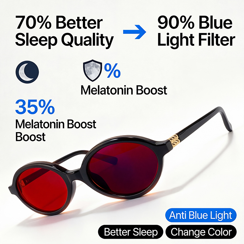 Anti Blue Light Blocking Oval  - Gaming Glasses Tinted review and price