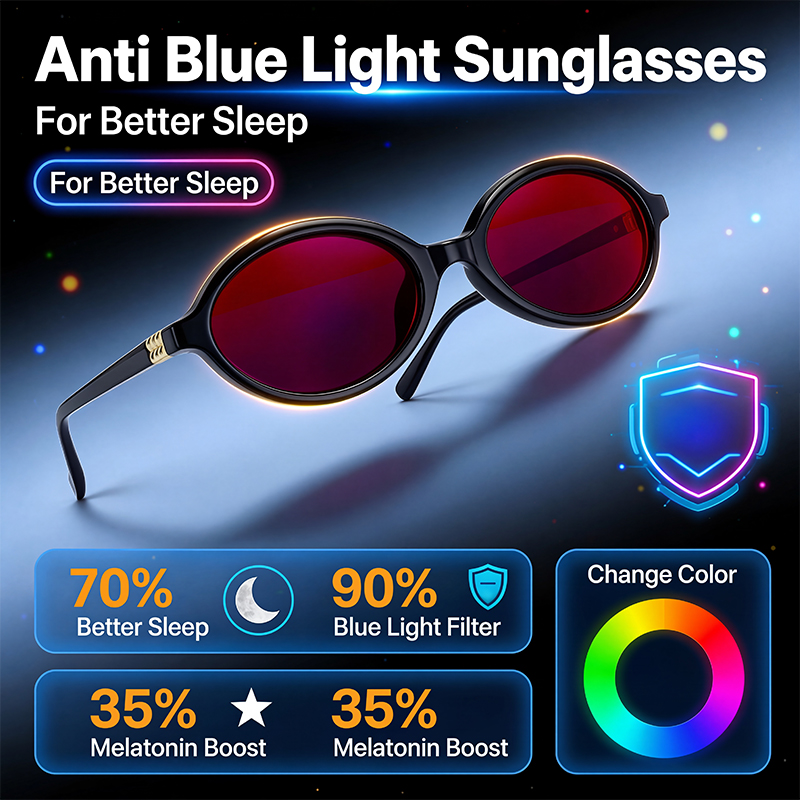 Anti Blue Light Blocking Oval  - Gaming Glasses Tinted review and price