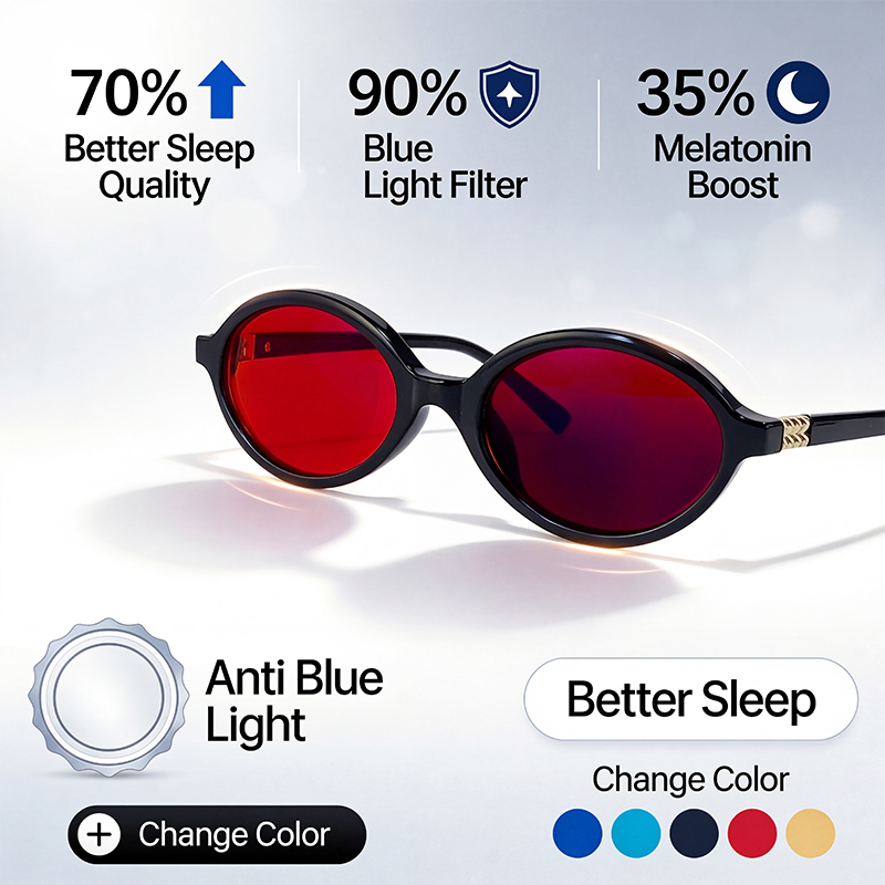 Anti Blue Light Blocking Oval  - Gaming Glasses Tinted review and price