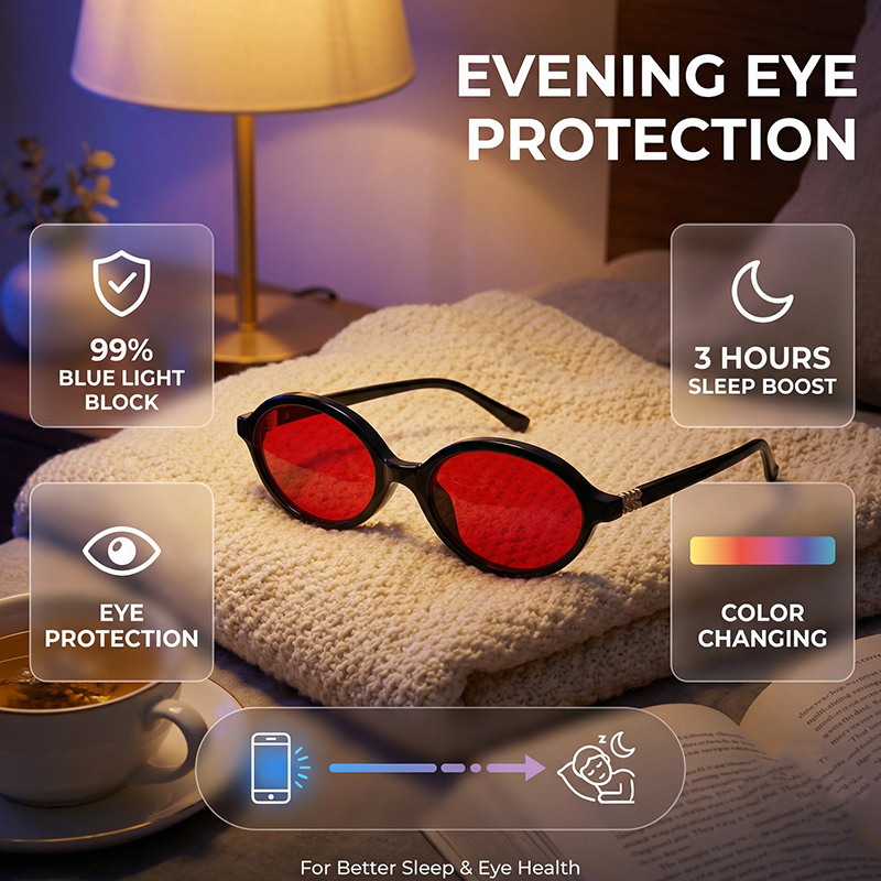 Anti Blue Light Blocking Oval  - Gaming Glasses Tinted review and price