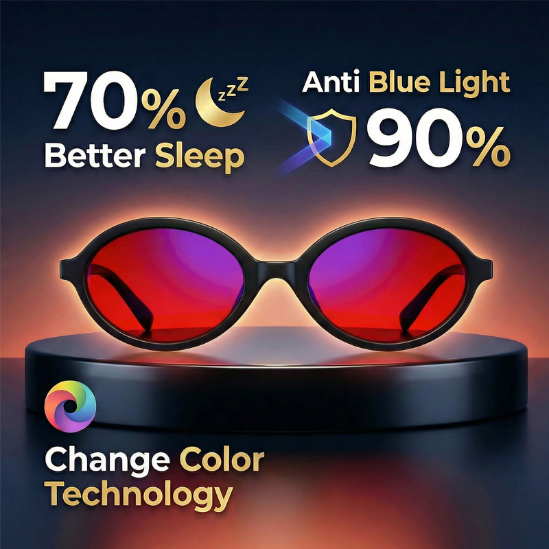 Anti Blue Light Oval Glasses F - Gaming Glasses Tinted review and price